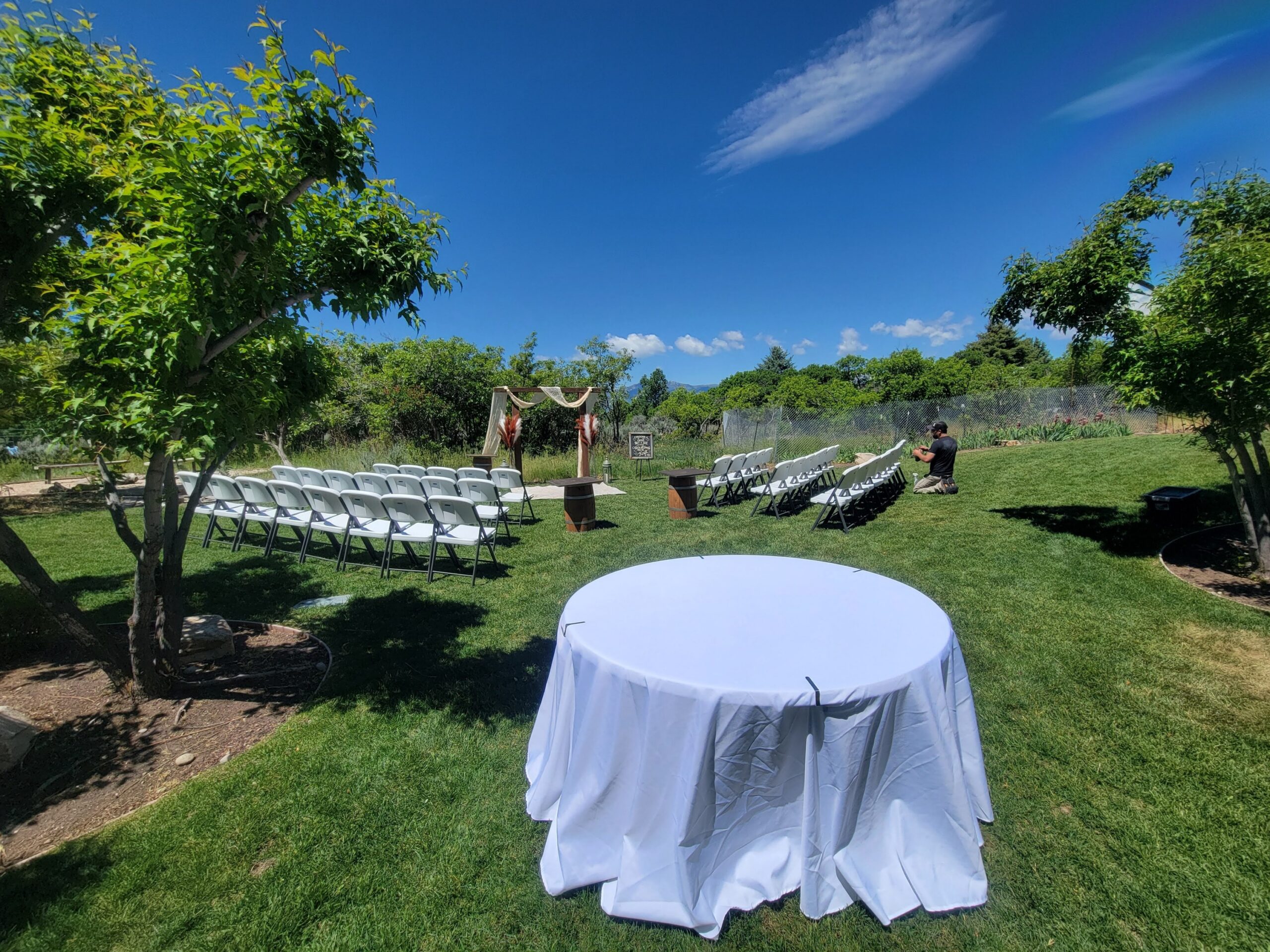 Wedding event set up