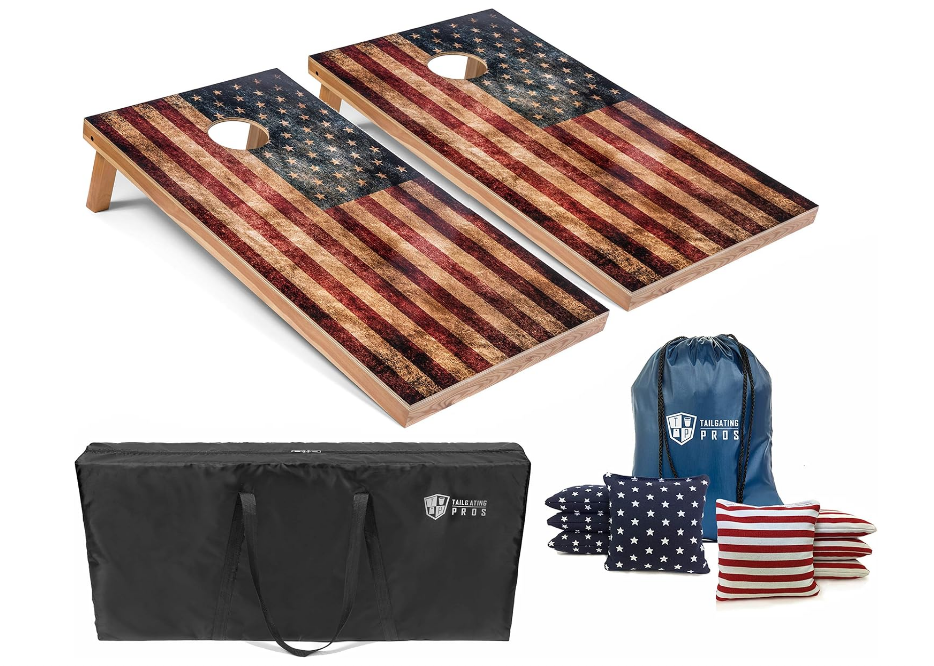 American Flag Cornhole Board Set